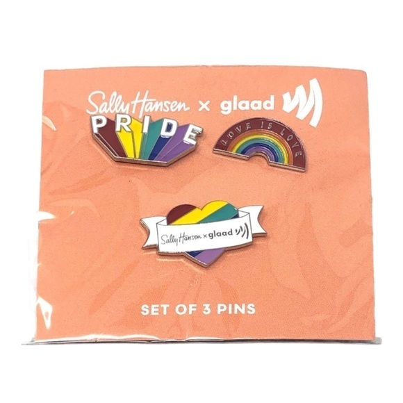 🌺 Sally Hansen Pride Pins Love is Love Rainbow New - Picture 1 of 6